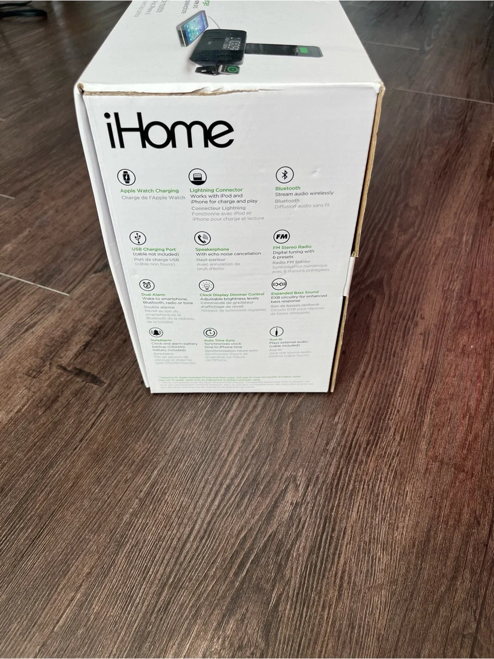 iHome Alarm Clock, Radio, Watch Charger Docking Station
